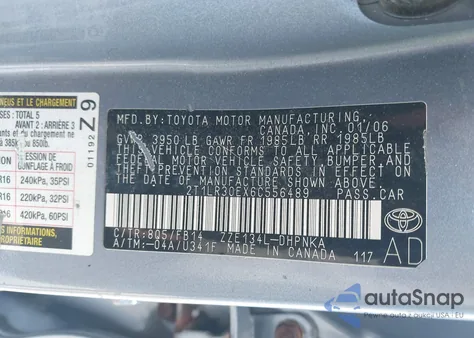 2006 Toyota Matrix Xr из США, поврежденный, VIN 2T1LR30EX6C556489